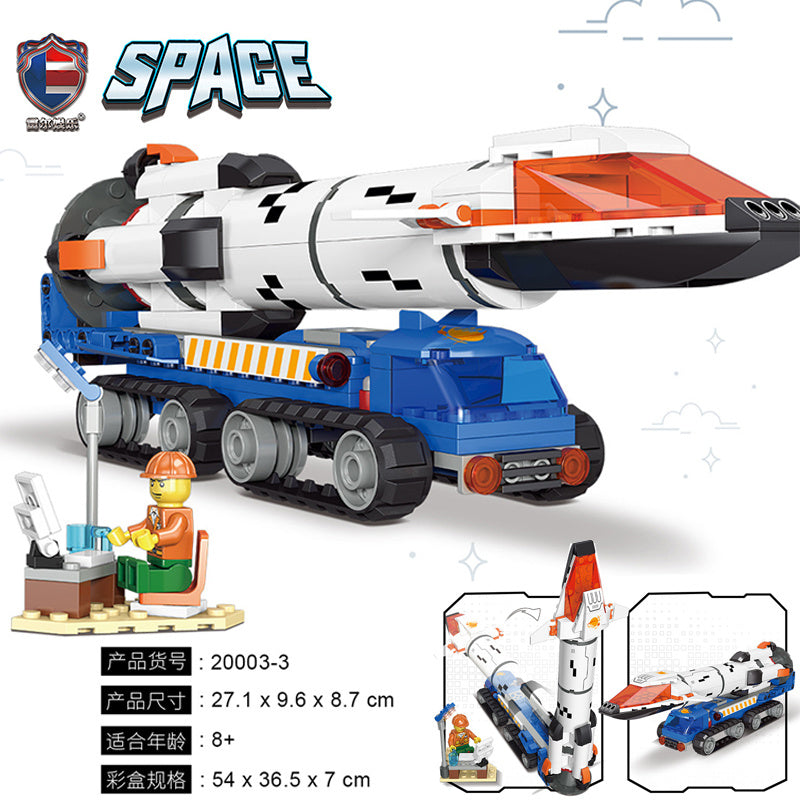 RAEL 20003-3 Space series Loading a rocket launcher Building Blocks Boy toy from China