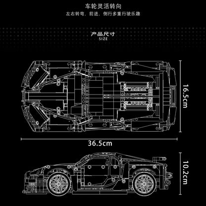 Rael 50028 Technology Model Series Supercar Buga Super Car Building Block 1233pcs Bricks Toy Ship From China