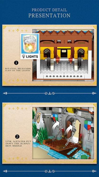 Rebbrix 66006 Military Medieval Lion Country Castle Building Block City Town 2722PCS Bricks Model Set Toys From China