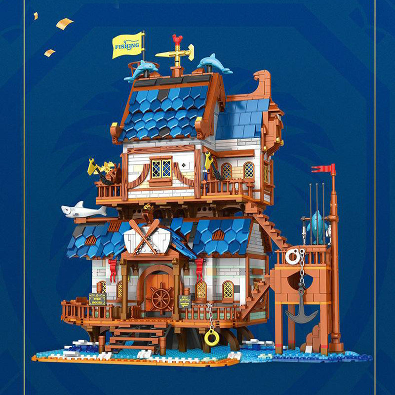 Reobrix 66007 Ideas Medieval Castle Fishing Store Building Blocks 2450pcs Bricks Toys from China Delivery.