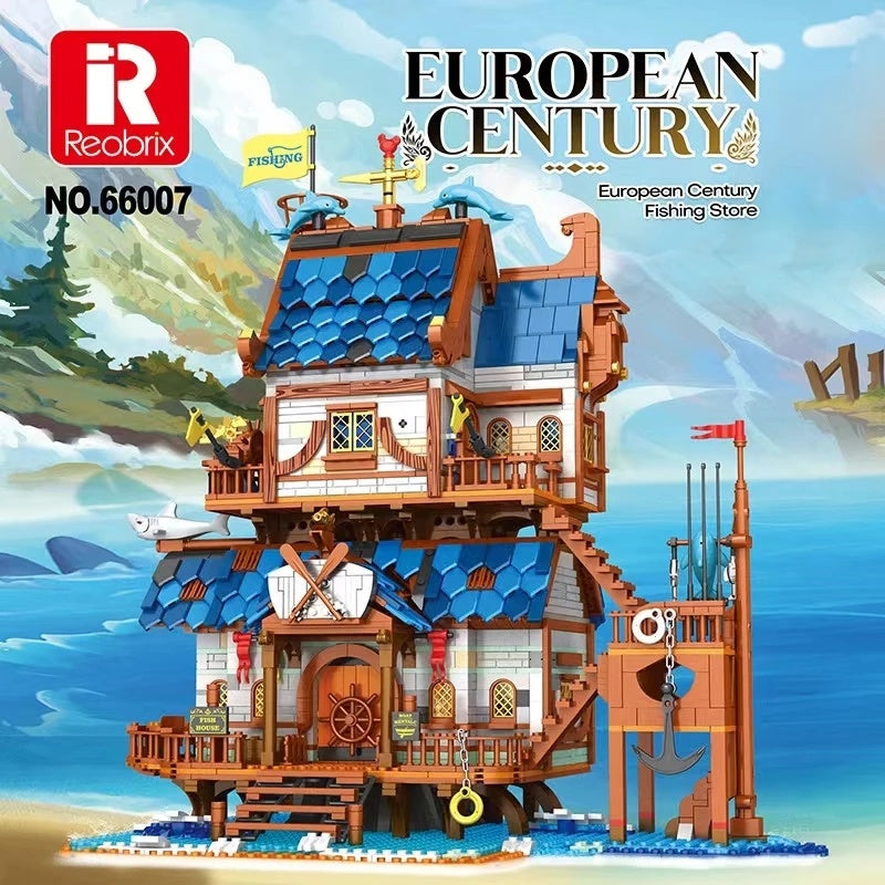 Reobrix 66007 Ideas Medieval Castle Fishing Store Building Blocks 2450pcs Bricks Toys from China Delivery.