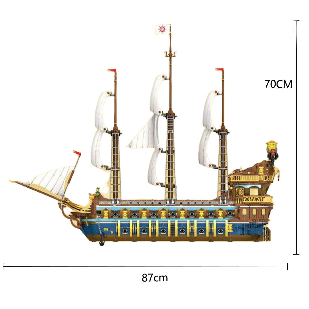 Reobrix 66011 Moc Movie Pirates The Royal Fleet The Sun ship Building Blocks 3162pcs bricks toys from China