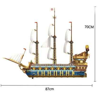 Reobrix 66011 Moc Movie Pirates The Royal Fleet The Sun ship Building Blocks 3162pcs bricks toys from China
