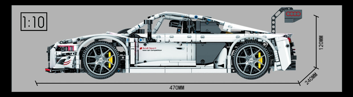 SEMBO 701023 Audi R8 Sport White 1 10