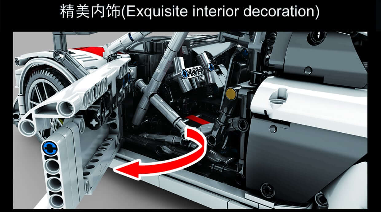 SEMBO 701023 Audi R8 Sport White 1 10