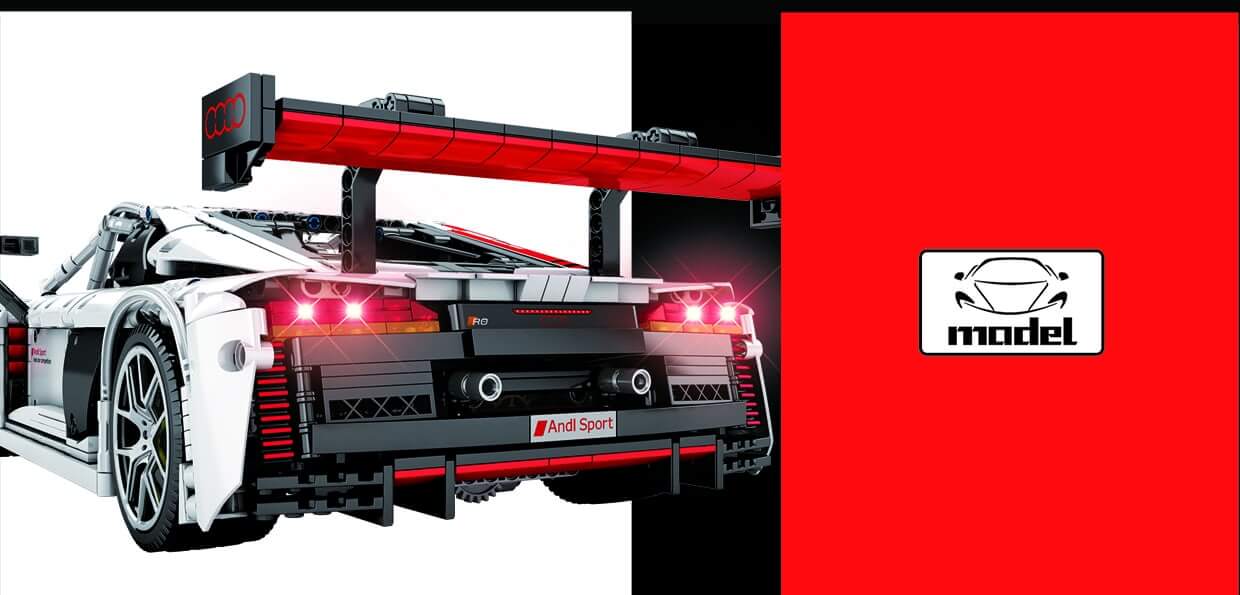 SEMBO 701023 Audi R8 Sport White 1 10