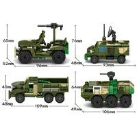 SEMBO 105353-105360 Military Car Set series Model Building Blocks 6 IN 1 (Total 856pcs) Bricks from China.