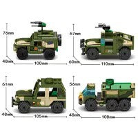 SEMBO 105353-105360 Military Car Set series Model Building Blocks 6 IN 1 (Total 856pcs) Bricks from China.