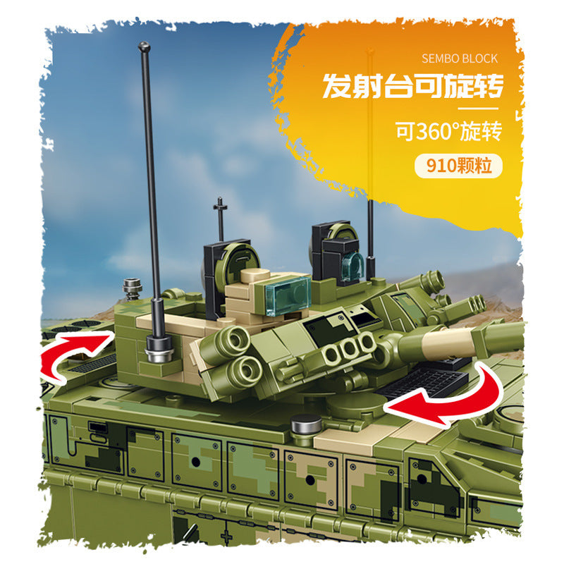SEMBO 105731 Military series ZBD-04 Type Pass Infantry Fighting Vehicle building blocks 910pcs Toys For Gift from China