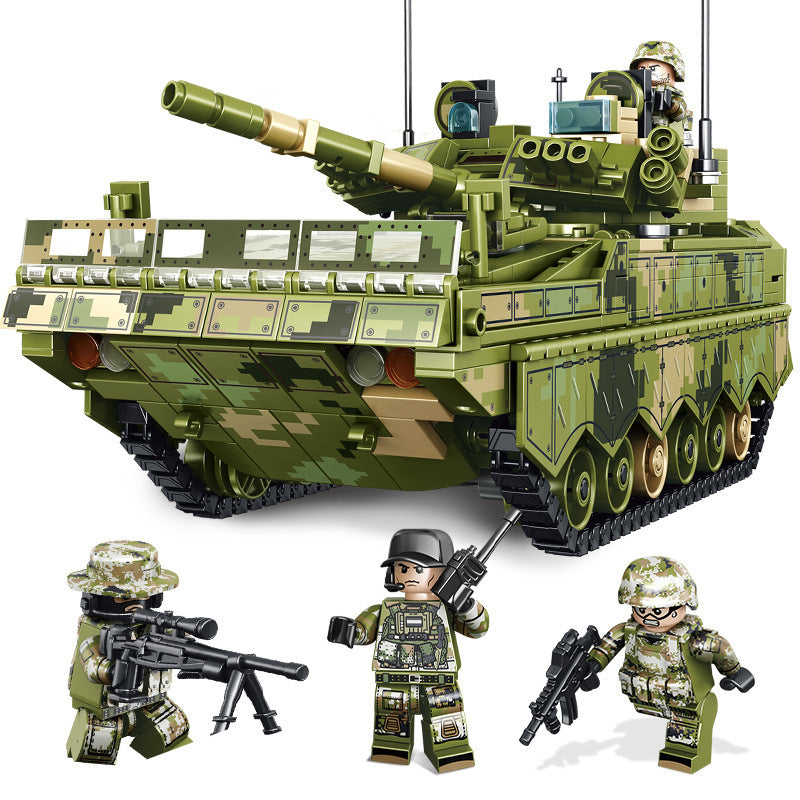 SEMBO 105731 Military series ZBD-04 Type Pass Infantry Fighting Vehicle building blocks 910pcs Toys For Gift from China