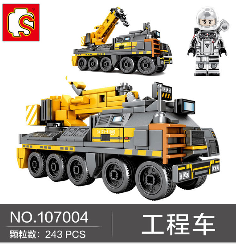 SEMBO 107001-107004 The Wandering Earth Series Cargotruck-Transport Truck Building Blocks Toys Model From China