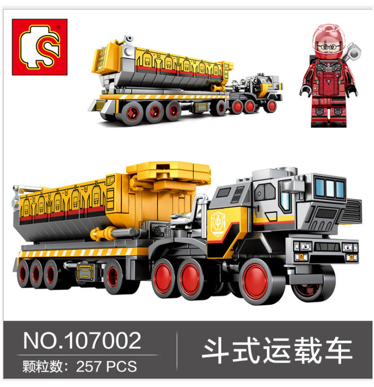 SEMBO 107001-107004 The Wandering Earth Series Cargotruck-Transport Truck Building Blocks Toys Model From China