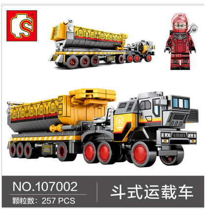 SEMBO 107001-107004 The Wandering Earth Series Cargotruck-Transport Truck Building Blocks Toys Model From China