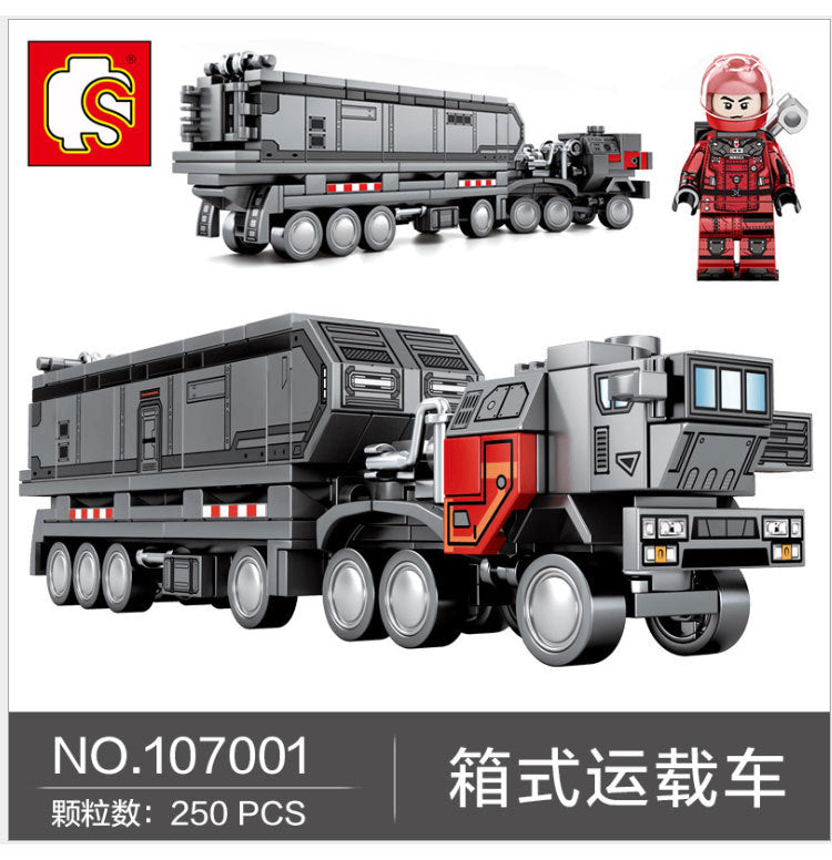 SEMBO 107001-107004 The Wandering Earth Series Cargotruck-Transport Truck Building Blocks Toys Model From China