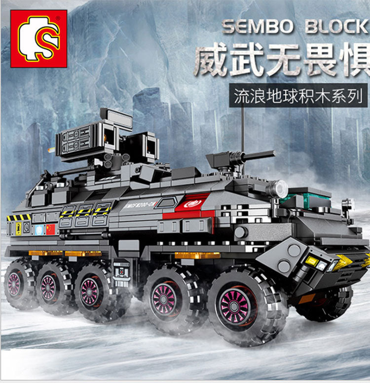 SEMBO 107005 The Wandering Earth Series Military Truck Building Blocsk 811pcs Bricks Toys From China