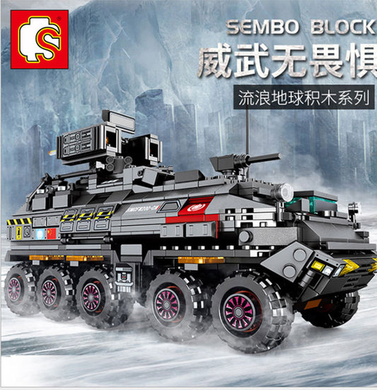 SEMBO 107005 The Wandering Earth Series Military Truck Building Blocsk 811pcs Bricks Toys From China