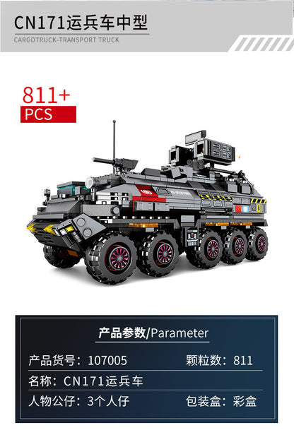 SEMBO 107005 The Wandering Earth Series Military Truck Building Blocsk 811pcs Bricks Toys From China