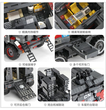 SEMBO 107007 The Wandering Earth Series Military Truck Building Blocks 1925pcs Bricks Toys Model From China