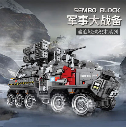 SEMBO 107007 The Wandering Earth Series Military Truck Building Blocks 1925pcs Bricks Toys Model From China