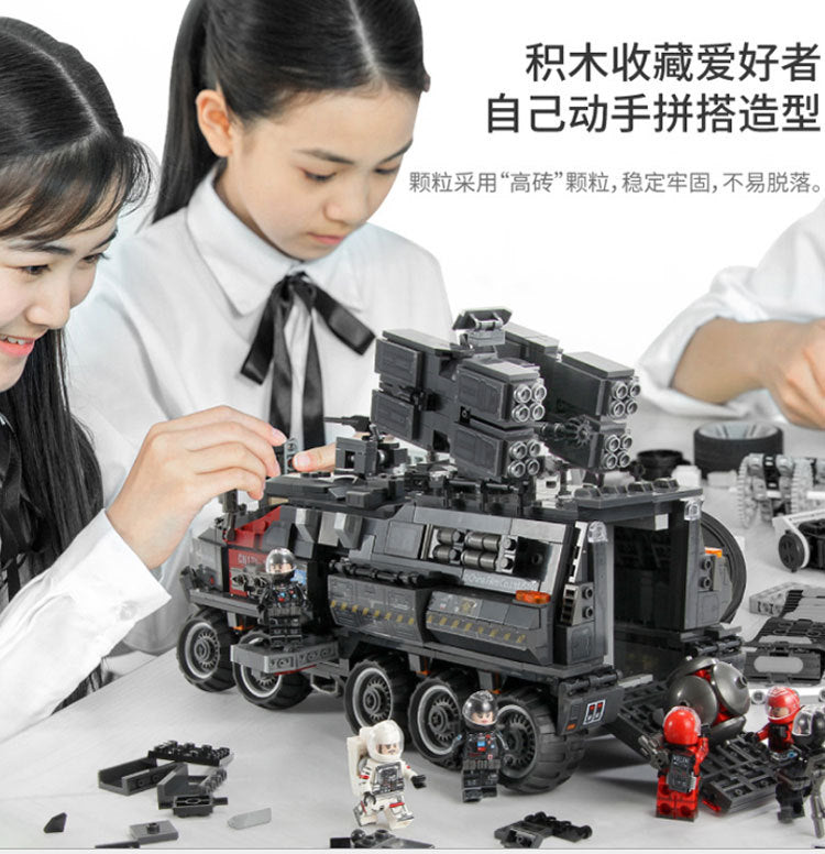 SEMBO 107007 The Wandering Earth Series Military Truck Building Blocks 1925pcs Bricks Toys Model From China