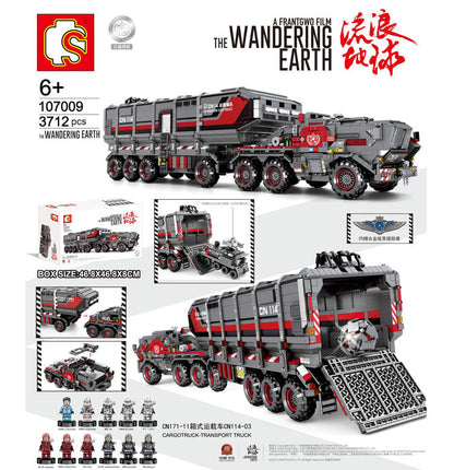 SEMBO 107009 The Wandering Earth Series Cargotruck-Transport Truck Building Blocks 3712pcs Bricks Toys Model From China