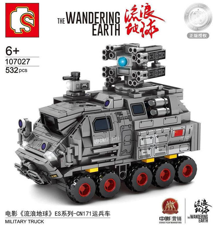 SEMBO 107027 The Wandering Earth Military Truck Building Blocks 532pcs Bricks Model Toys From China