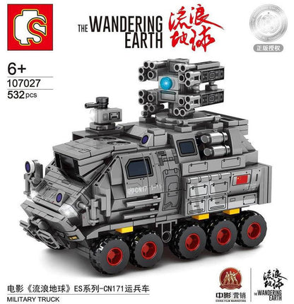 SEMBO 107027 The Wandering Earth Military Truck Building Blocks 532pcs Bricks Model Toys From China