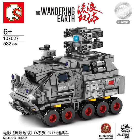 SEMBO 107027 The Wandering Earth Military Truck Building Blocks 532pcs Bricks Model Toys From China