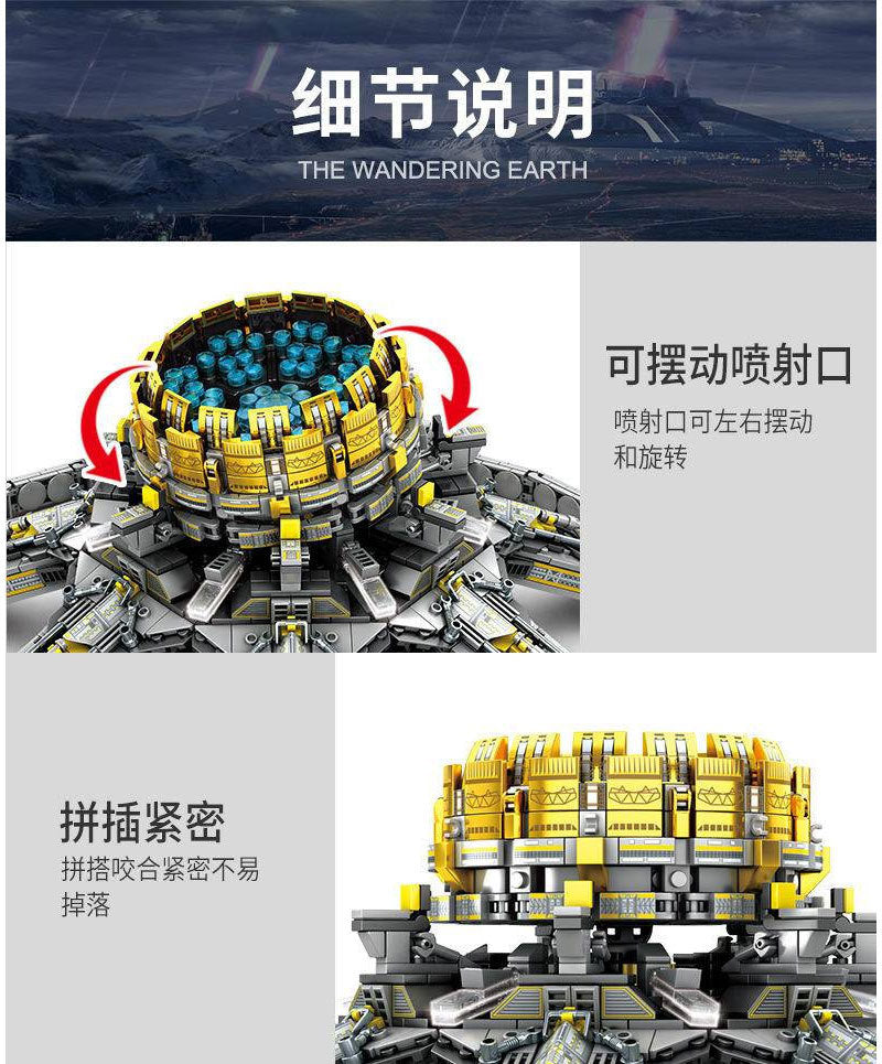 SEMBO 107028 Wandering the Earth Series Earth Engine Building Blocks 2453pcs Bricks Toys Model From China