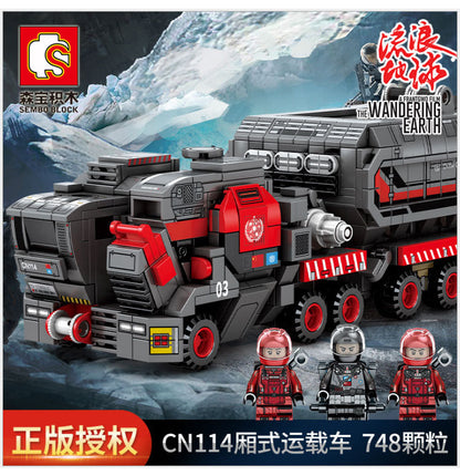 SEMBO 107029 The Wandering Earth Engineering Truck Building Blocks 748pcs Bricks Toys Model From China