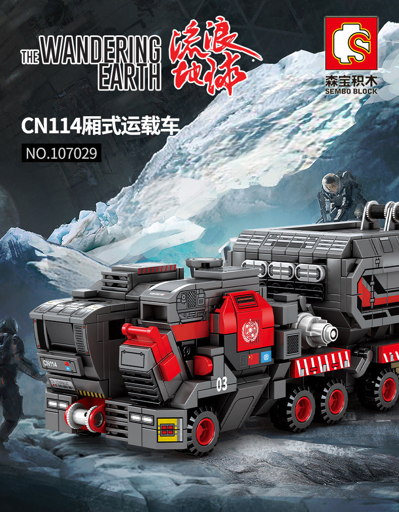 SEMBO 107029 The Wandering Earth Engineering Truck Building Blocks 748pcs Bricks Toys Model From China