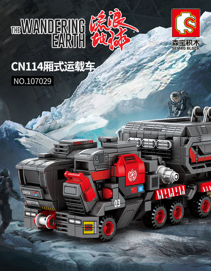 SEMBO 107029 The Wandering Earth Engineering Truck Building Blocks 748pcs Bricks Toys Model From China