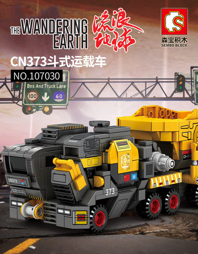 SEMBO 107030 The Wandering Earth Series Engineering Truck Building Blocks 243pcs Bricks Toys Model From China