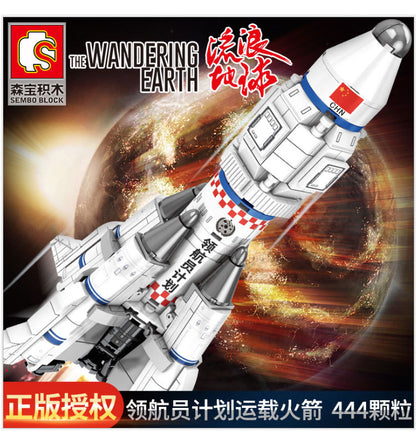 SEMBO 107032 The Wandering Earth The Carrier Rocket Building Blocks 444pcs Bricks Model Toys From China