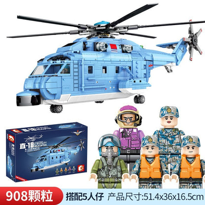 SEMBO 202051 Military series Zhi-18 utility helicopter building blocks 908pcs Toys For Gift from China