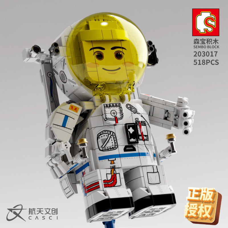 SEMBO 203017 Idea Q version astronaut building blocks 518pcs bricks Toys For Gift from China