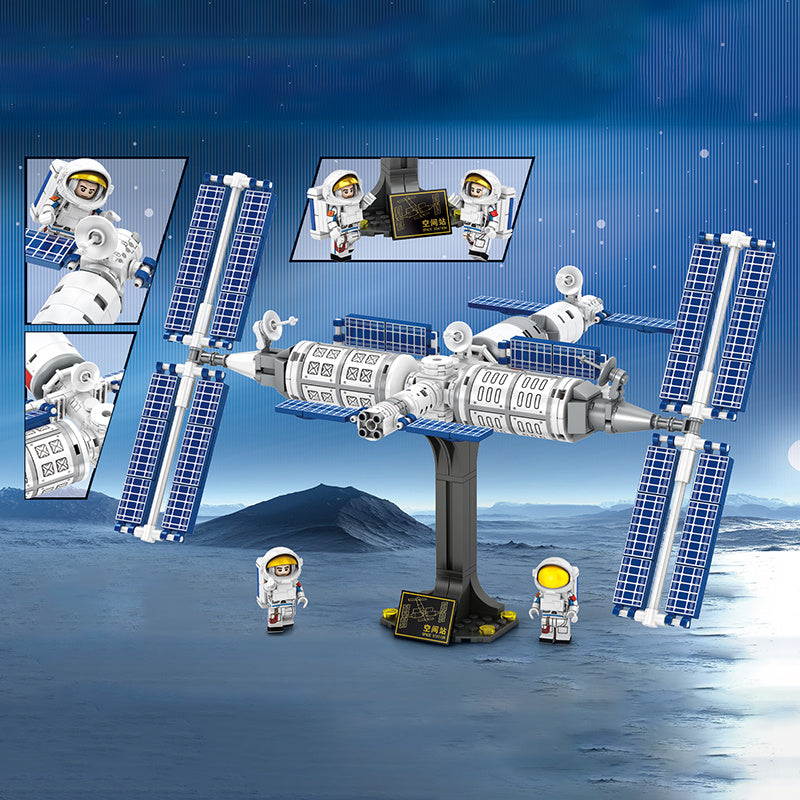 SEMBO 203018 Moc Technic Sea of Stars Space Station Building Blocks 371pcs bricks Toys Gift From China.