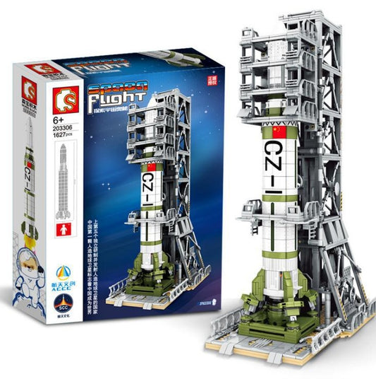 SEMBO 203306 China Aerospace Culture Satellite Launch Building Block From China