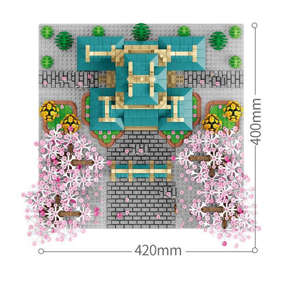 SEMBO 601079 Japanese street view Wuhan University Sakura building blocks 2529pcs Toys For Gift from China