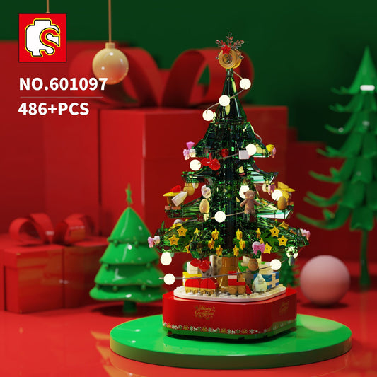 SEMBO 601097 486PCS Idea seriesChristmas tree music box Building Blocks Toys from China
