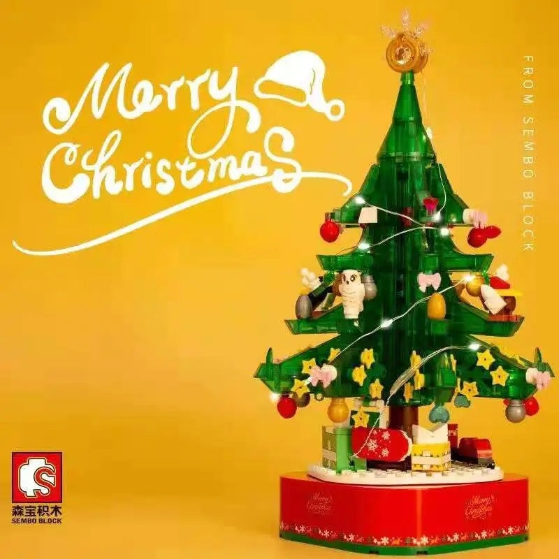 SEMBO 601097 486PCS Idea seriesChristmas tree music box Building Blocks Toys from China