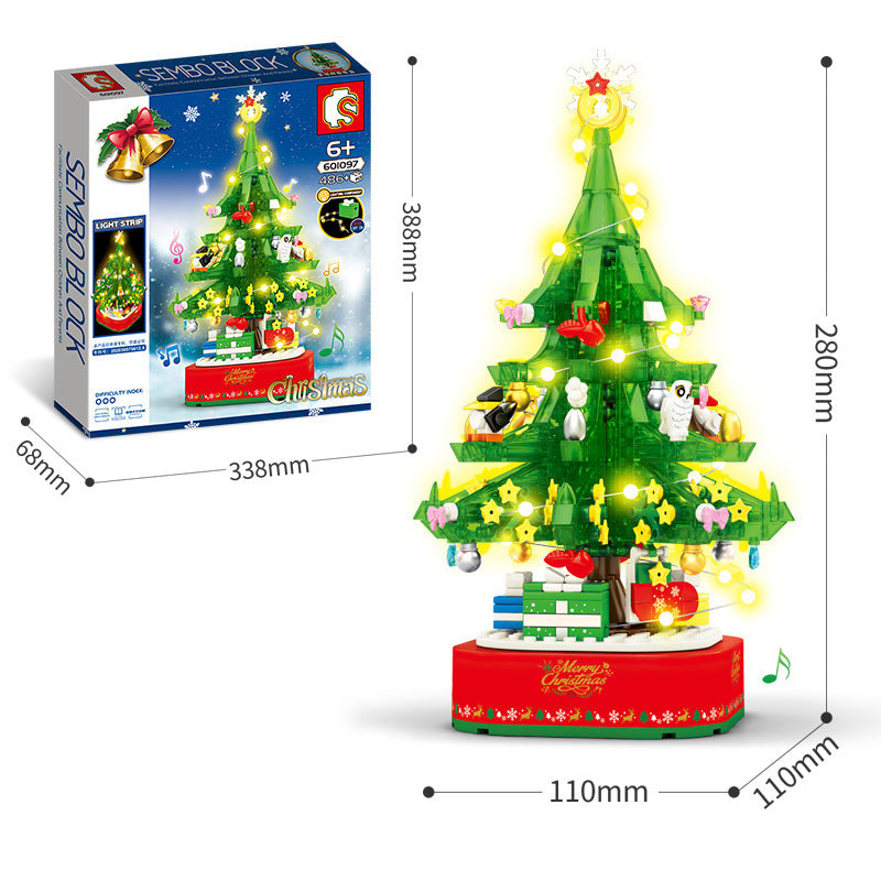 SEMBO 601097 486PCS Idea seriesChristmas tree music box Building Blocks Toys from China