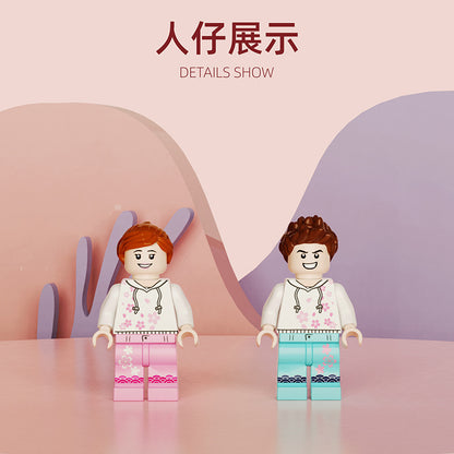 SEMBO 601150 idea Cherry blossom hot air balloon building blocks 718pcs bricks Toys For Gift from China