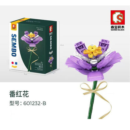 SEMBO 601232 Block Florist Series Saffron 3 Color Building Blocks 101pcs Bricks Toys Model From China