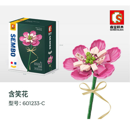 SEMBO  601233 Block Florist Series Michelia Fuscata Building Blocks 76pcs Bricks Toys Model From China
