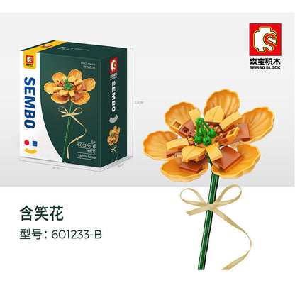 SEMBO  601233 Block Florist Series Michelia Fuscata Building Blocks 76pcs Bricks Toys Model From China