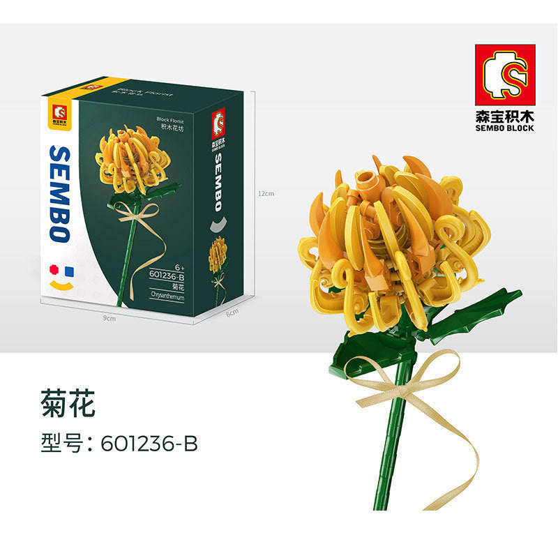 SEMBO 601236 Block Florist Series Chrysanthemum Building Blocks 96pcs Bricks Toys Model From China