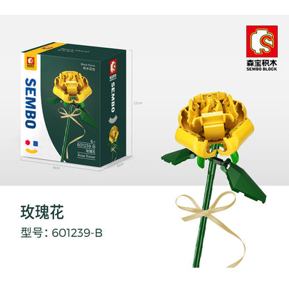SEMBO 601239 Block Florist Series Rose Flower Building Blocks Bricks Toys Model From China