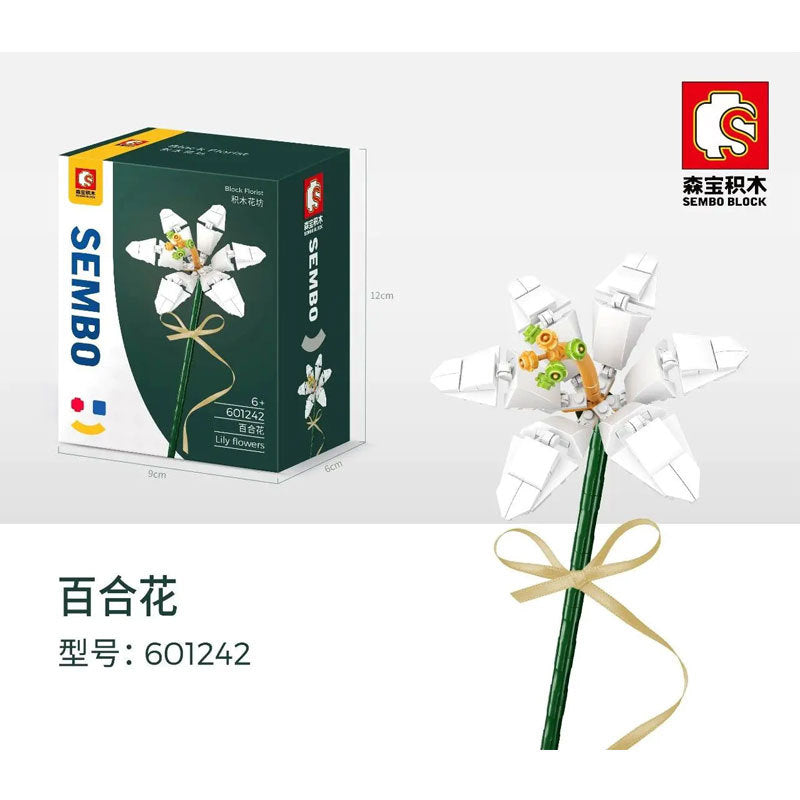 SEMBO 601242 Block Florist Series Lilies Building Blocks Bricks Toys Model From China