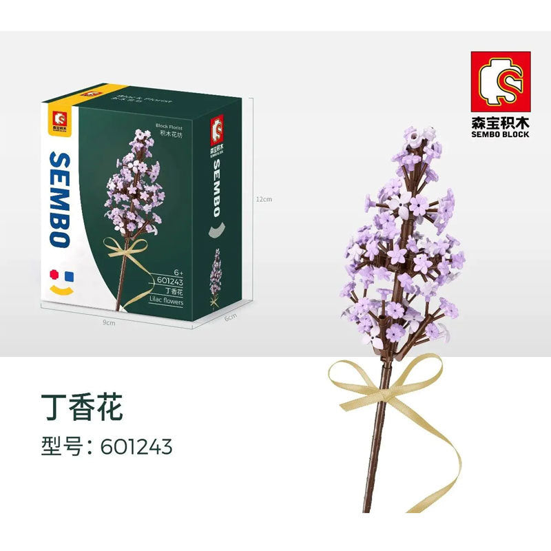 SEMBO  601243 Block Florist Series Lilac Building Blocks Bricks Toys Model From China